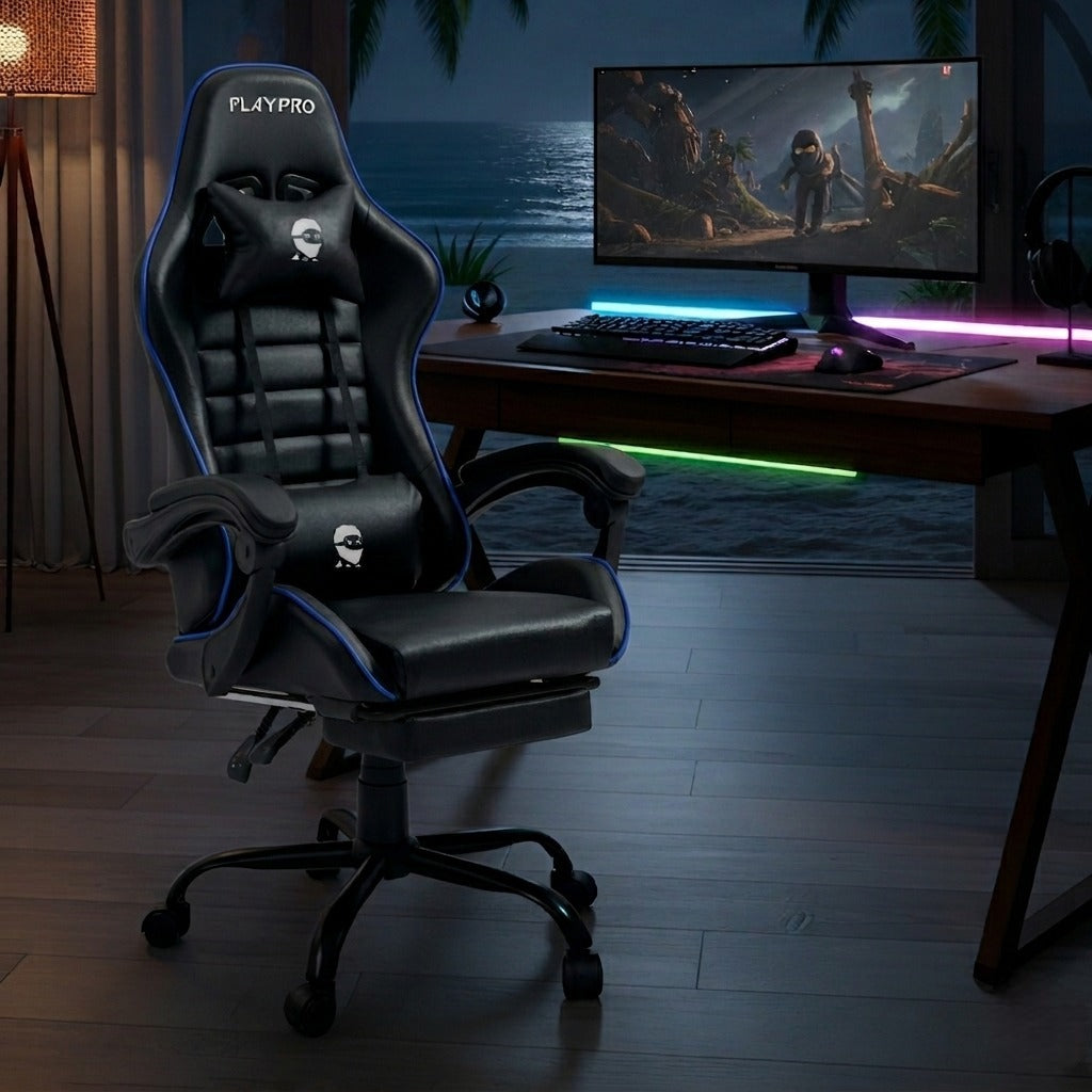 Silla Gamer Con Masajeador Lumbar Playpro X1