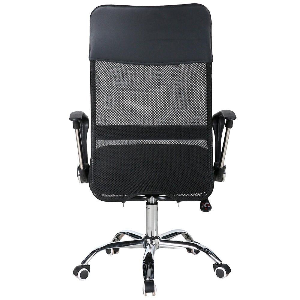 Juego de 4 Sillas de Oficina Ejecutiva Base de Acero Komsum Milan Negro