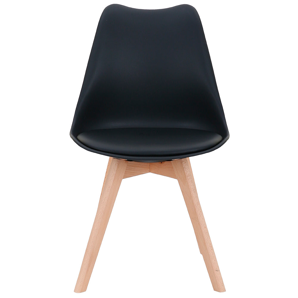 Set x2 Sillas de comedor terraza Bonno Negro