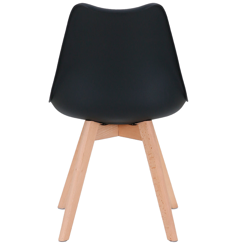 Set x2 Sillas de comedor terraza Bonno Negro