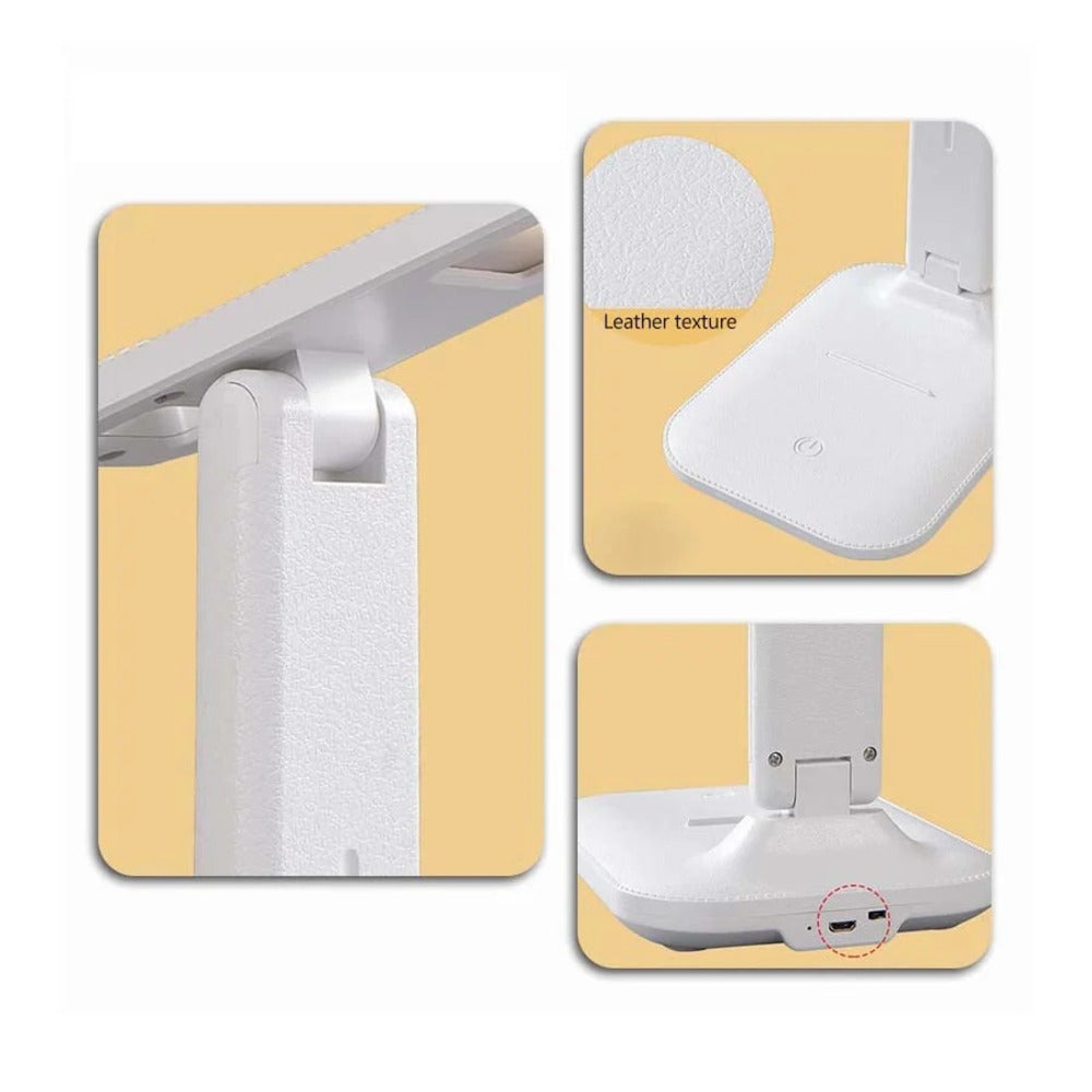 Lámpara de Escritorio USB Touch Minimalista Sofisticada Escritorio Celular Blanco