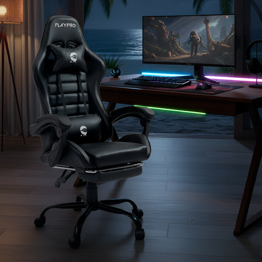 Silla Gamer Con Masajeador Lumbar Playpro X1