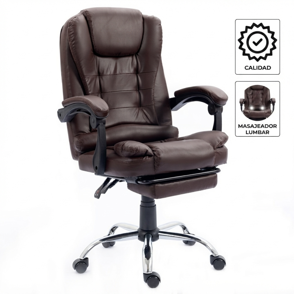 Silla de Oficina Con Masajeador Lumbar Sillium