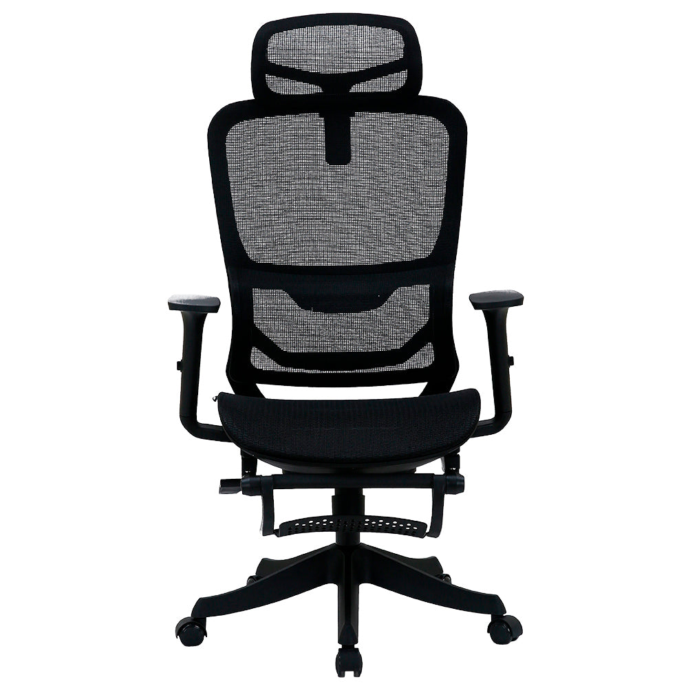 Silla Ergonomica de Oficina Gerencial Komsum Paris Negro con Posapies